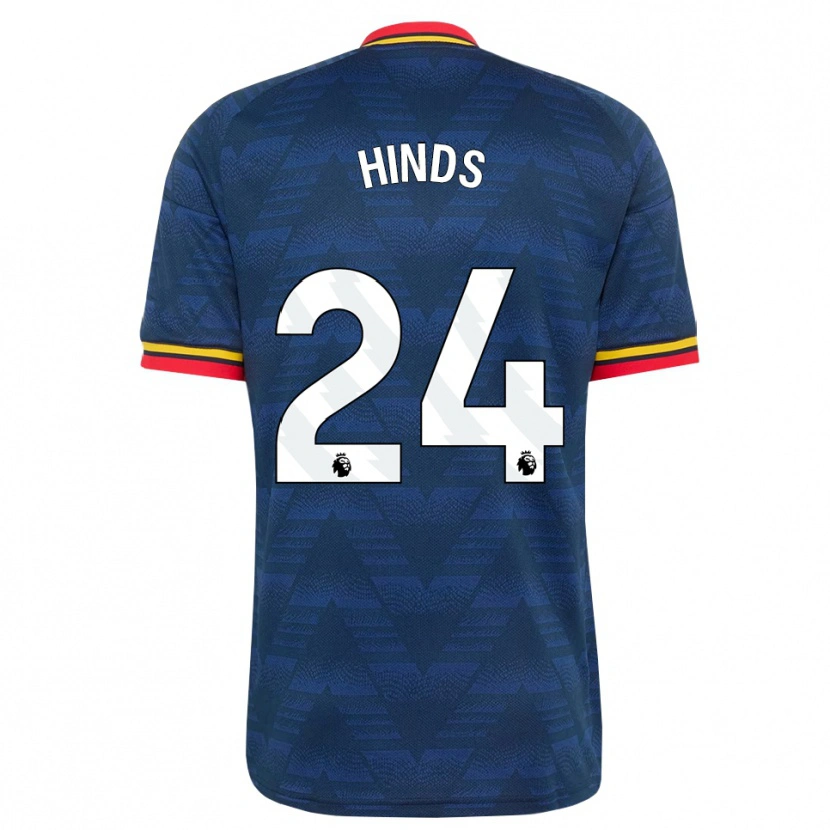 Danxen Mann Taylor Hinds #24 Midnattblå Gul Rød Bortetrøye Drakt Trøye 2026/27 Skjorter T-Skjorte
