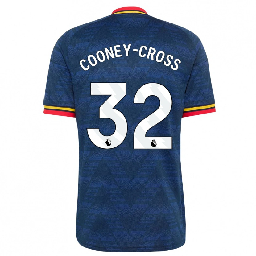 Danxen Mann Kyra Cooney-Cross #32 Midnattblå Gul Rød Bortetrøye Drakt Trøye 2026/27 Skjorter T-Skjorte