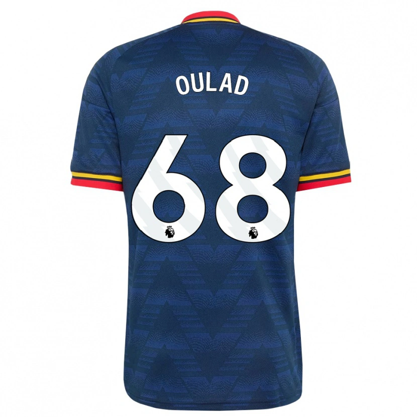 Danxen Mann Salah-Eddine Oulad M'hand #68 Midnattblå Gul Rød Bortetrøye Drakt Trøye 2026/27 Skjorter T-Skjorte
