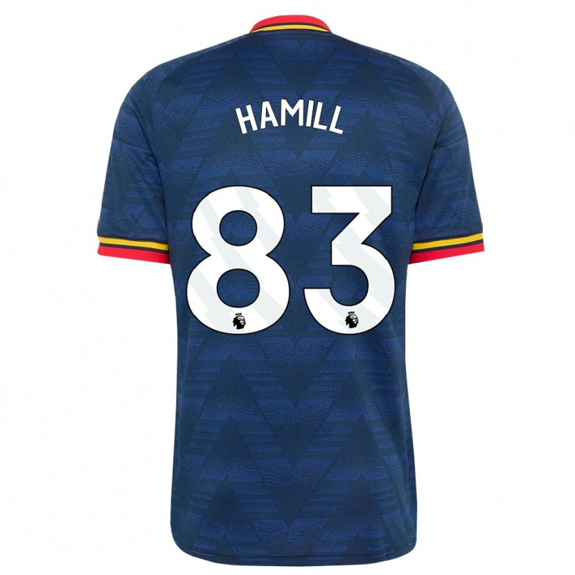 Danxen Mann Callan Hamill #83 Midnattblå Gul Rød Bortetrøye Drakt Trøye 2026/27 Skjorter T-Skjorte
