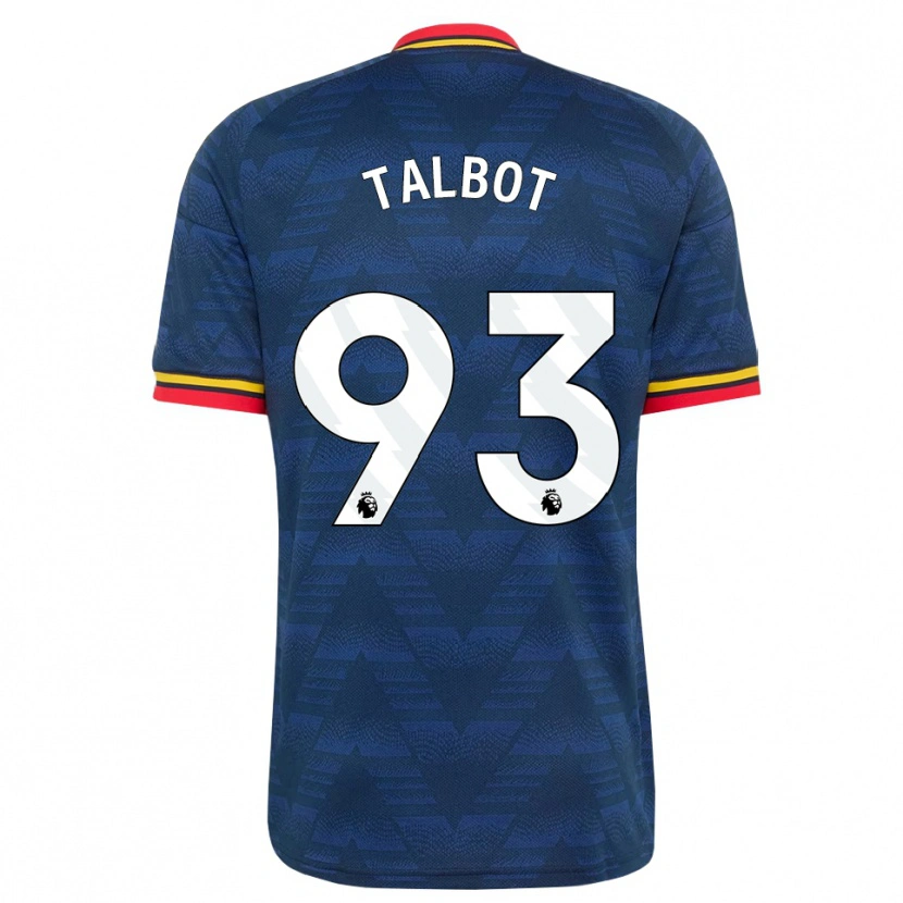 Danxen Mann Jack Talbot #93 Midnattblå Gul Rød Bortetrøye Drakt Trøye 2026/27 Skjorter T-Skjorte