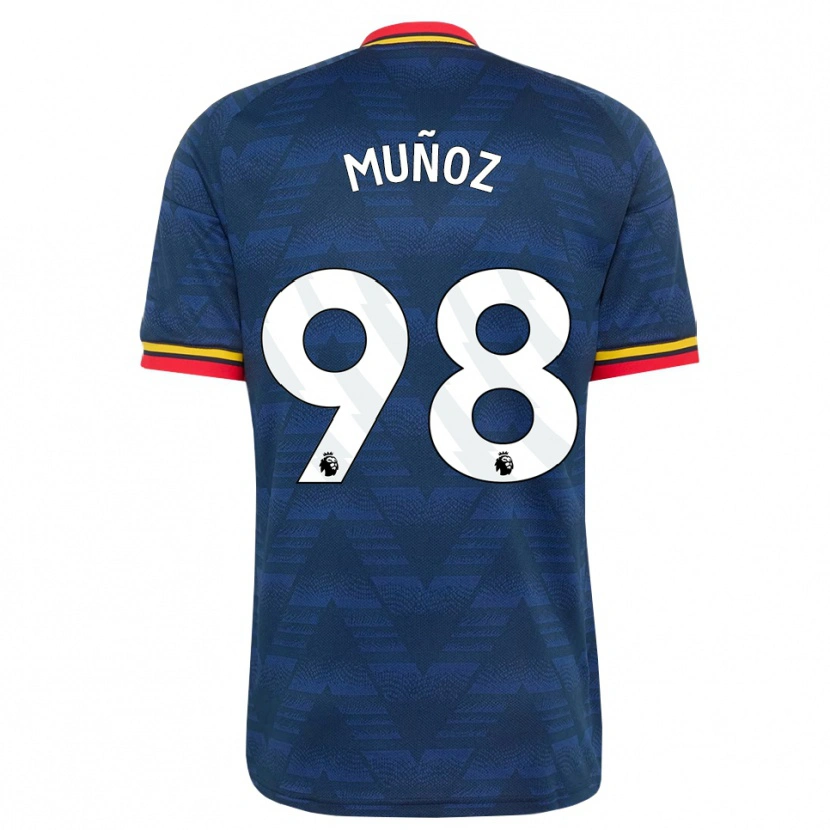 Danxen Mann Luis Muñoz #98 Midnattblå Gul Rød Bortetrøye Drakt Trøye 2026/27 Skjorter T-Skjorte
