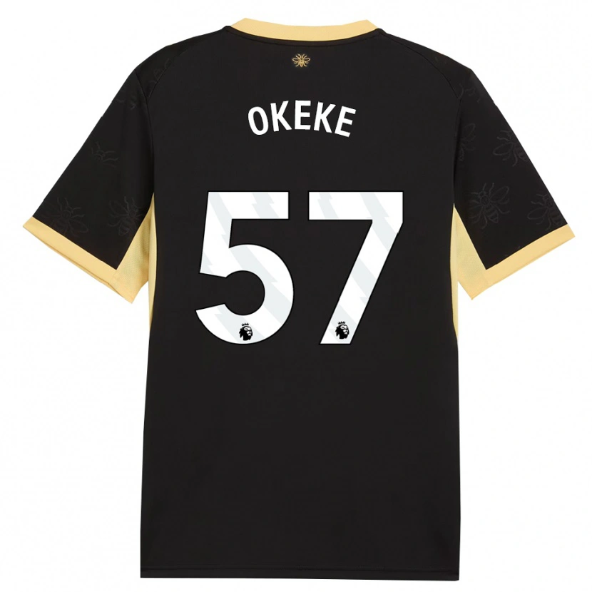 Danxen Mann Michael Okeke #57 Svart Gul Bortetrøye Drakt Trøye 2026/27 Skjorter T-Skjorte