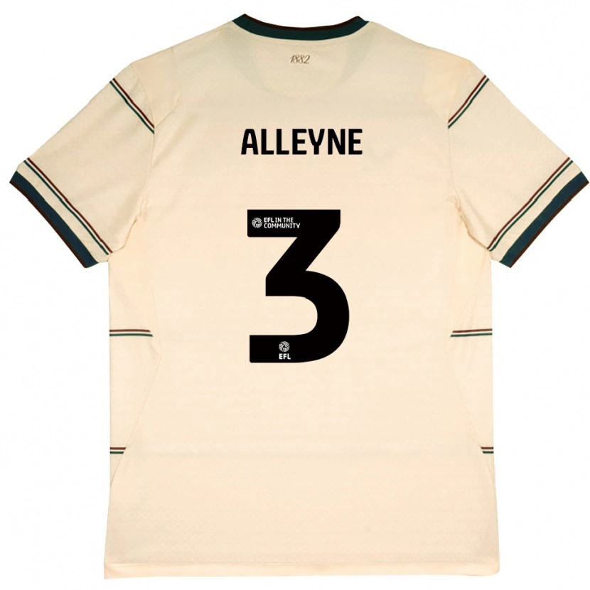 Danxen Mann Max Alleyne #3 Beige Burgunder Bortetrøye Drakt Trøye 2026/27 Skjorter T-Skjorte