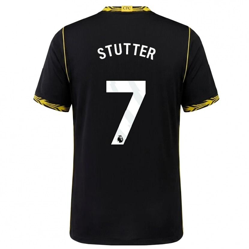 Danxen Mann Ronnie Stutter #7 Svart Gul Bortetrøye Drakt Trøye 2026/27 Skjorter T-Skjorte