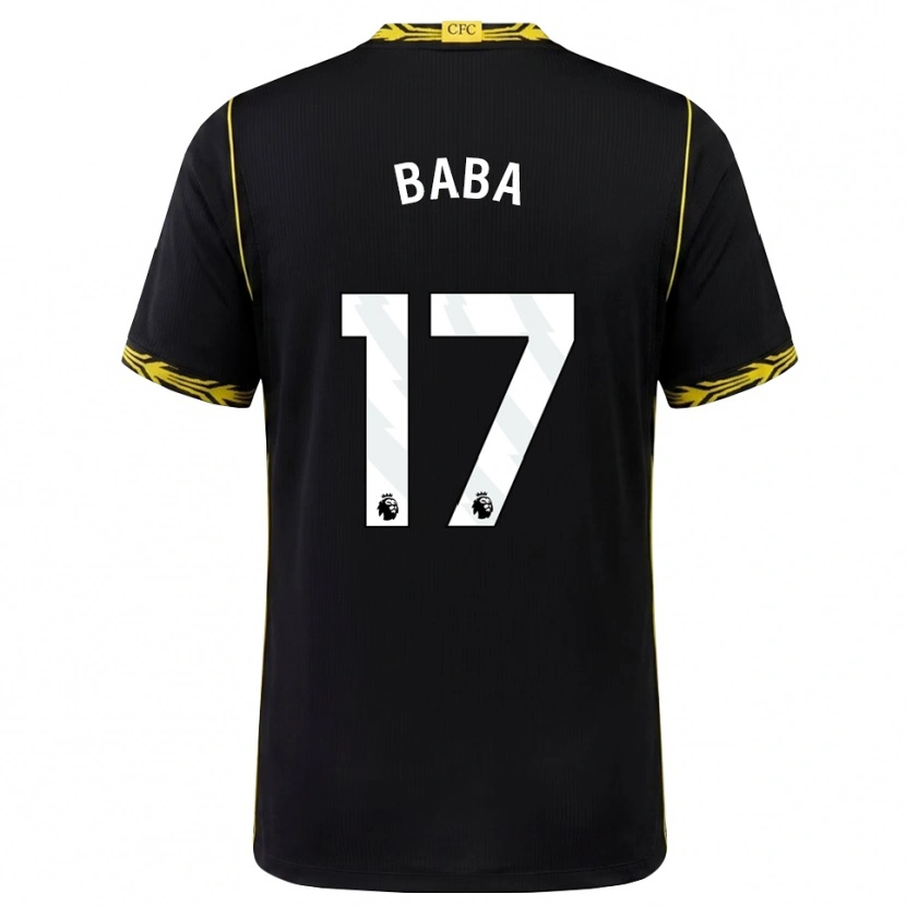 Danxen Mann Abdul-Rahman Baba #17 Svart Gul Bortetrøye Drakt Trøye 2026/27 Skjorter T-Skjorte