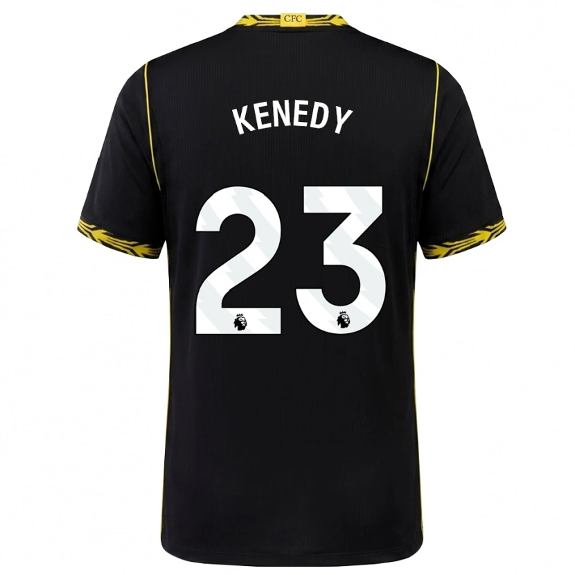 Danxen Mann Robert Kenedy #23 Svart Gul Bortetrøye Drakt Trøye 2026/27 Skjorter T-Skjorte