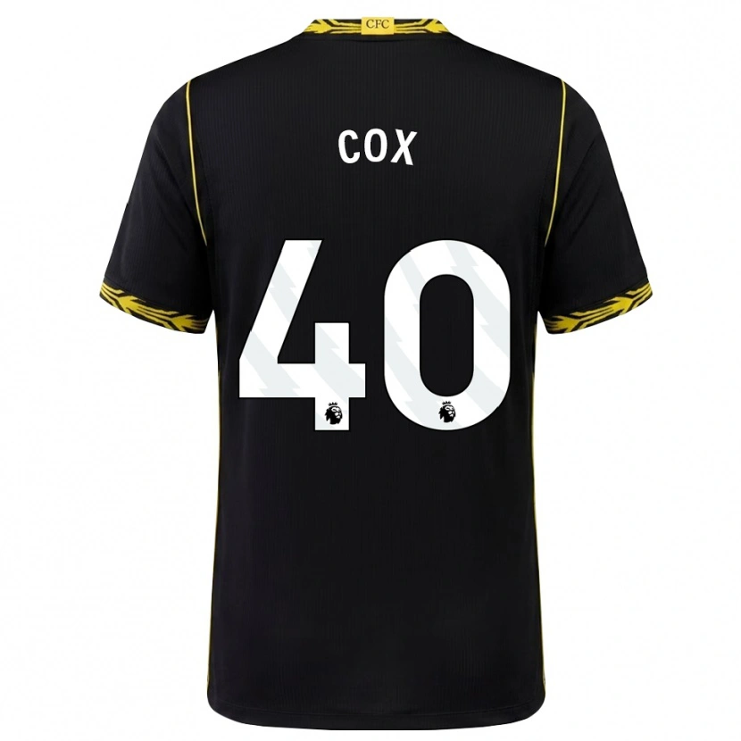Danxen Mann Katie Cox #40 Svart Gul Bortetrøye Drakt Trøye 2026/27 Skjorter T-Skjorte