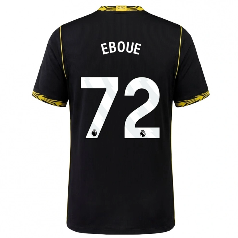 Danxen Mann Mathis Eboué #72 Svart Gul Bortetrøye Drakt Trøye 2026/27 Skjorter T-Skjorte