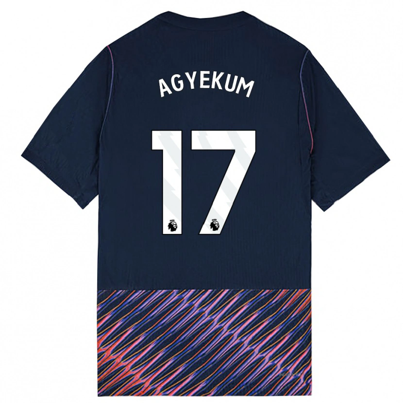 Danxen Mann Ezra Agyekum #17 Kongeblå Hvit Bortetrøye Drakt Trøye 2026/27 Skjorter T-Skjorte