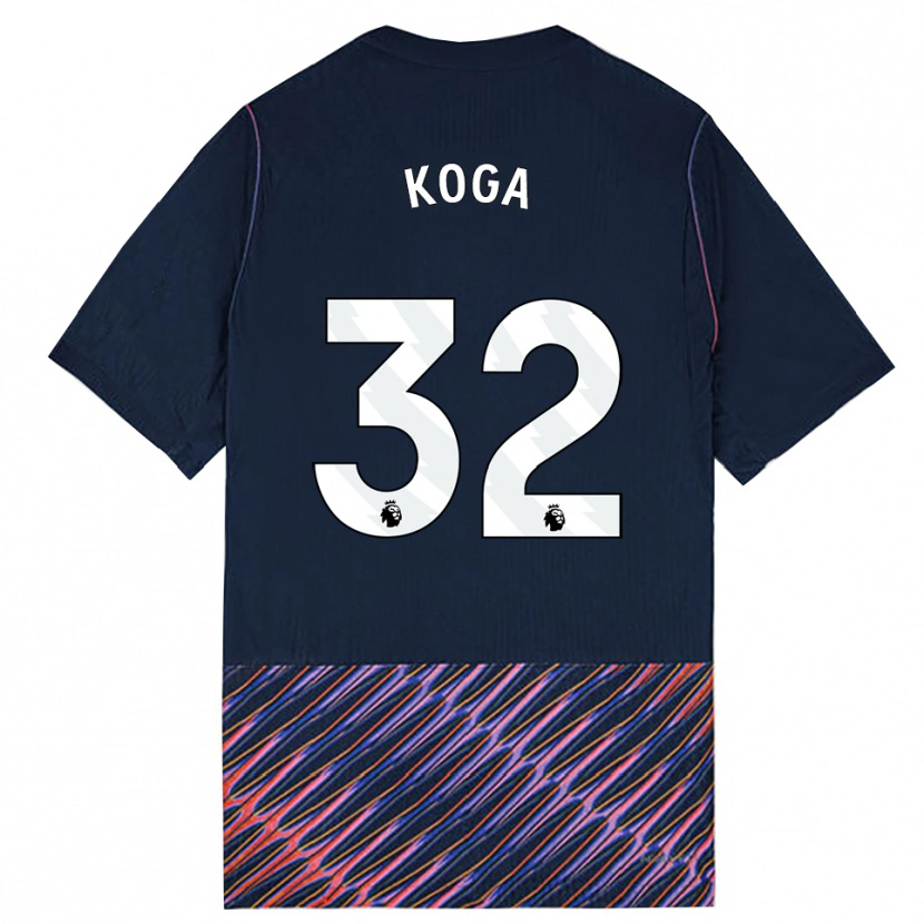 Danxen Mann Tōko Koga #32 Kongeblå Hvit Bortetrøye Drakt Trøye 2026/27 Skjorter T-Skjorte