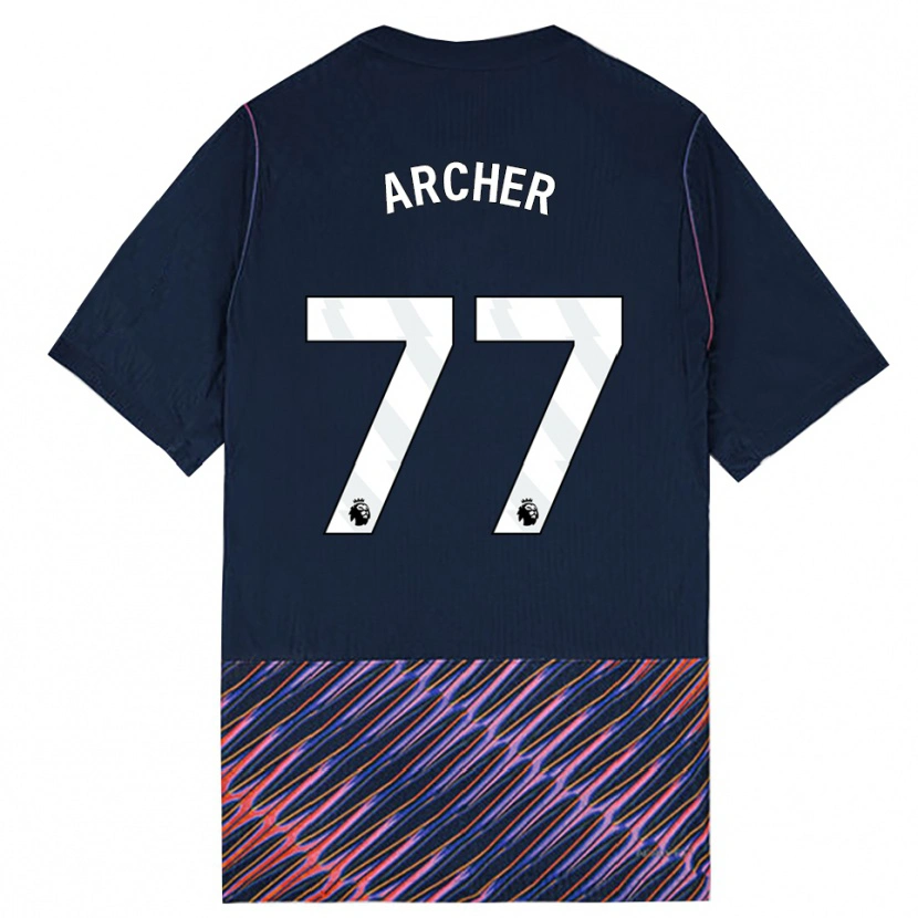 Danxen Mann Samual Archer #77 Kongeblå Hvit Bortetrøye Drakt Trøye 2026/27 Skjorter T-Skjorte