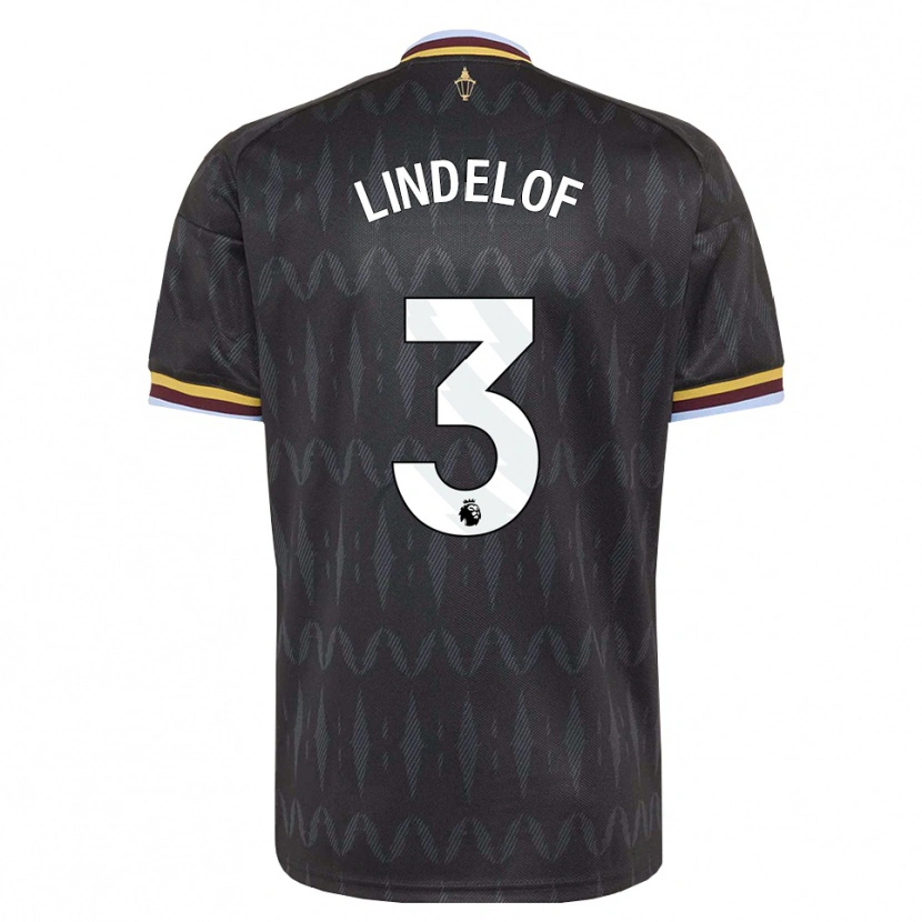 Danxen Mann Victor Lindelöf #3 Blå Kornblomst Svart Gul Bortetrøye Drakt Trøye 2026/27 Skjorter T-Skjorte