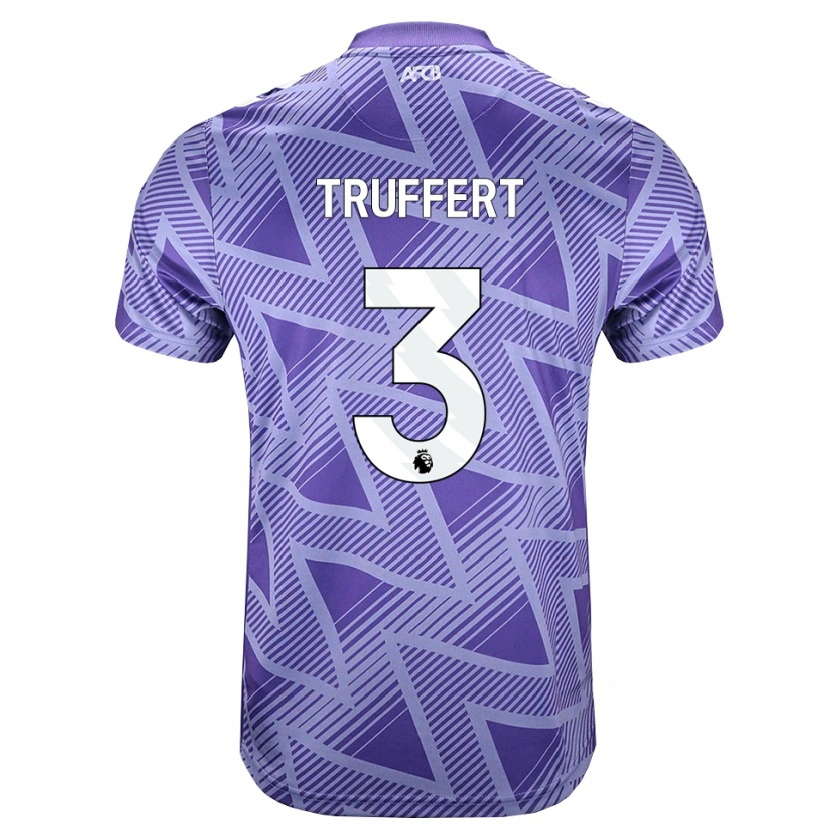 Danxen Mann Adrien Truffert #3 Blek Fiolettrød Hvit Bortetrøye Drakt Trøye 2026/27 Skjorter T-Skjorte