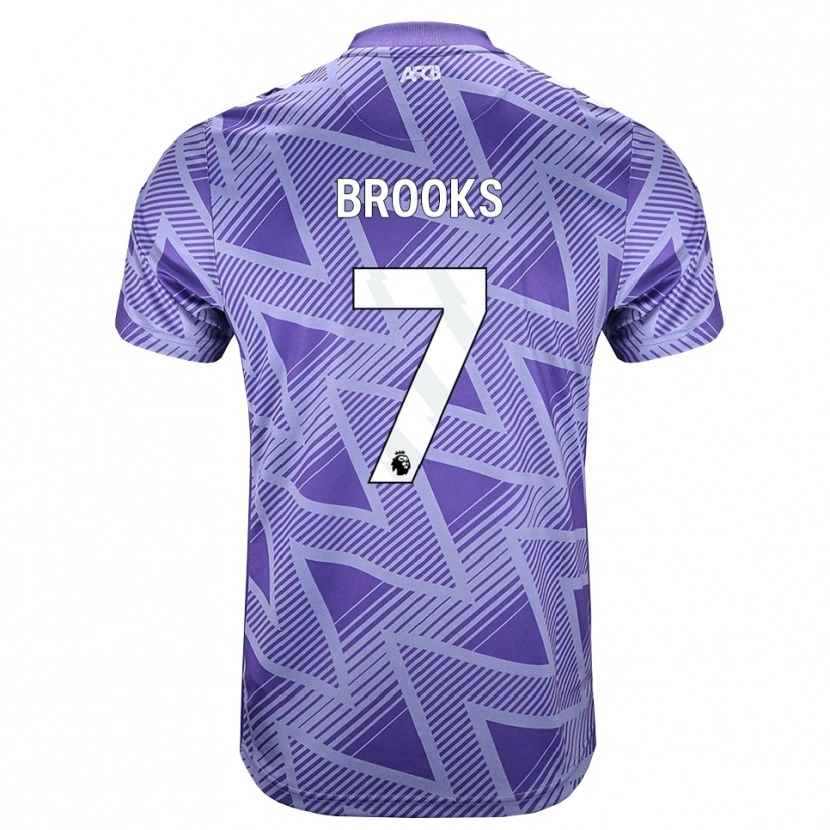 Danxen Mann David Brooks #7 Blek Fiolettrød Hvit Bortetrøye Drakt Trøye 2026/27 Skjorter T-Skjorte