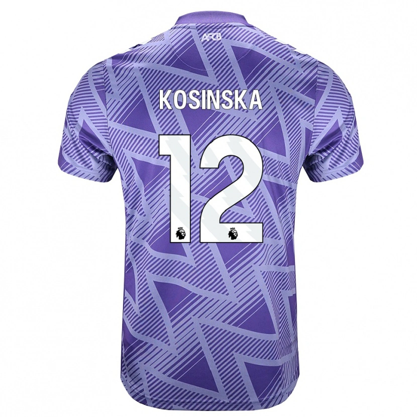 Danxen Mann Daniela Kosinska #12 Blek Fiolettrød Hvit Bortetrøye Drakt Trøye 2026/27 Skjorter T-Skjorte
