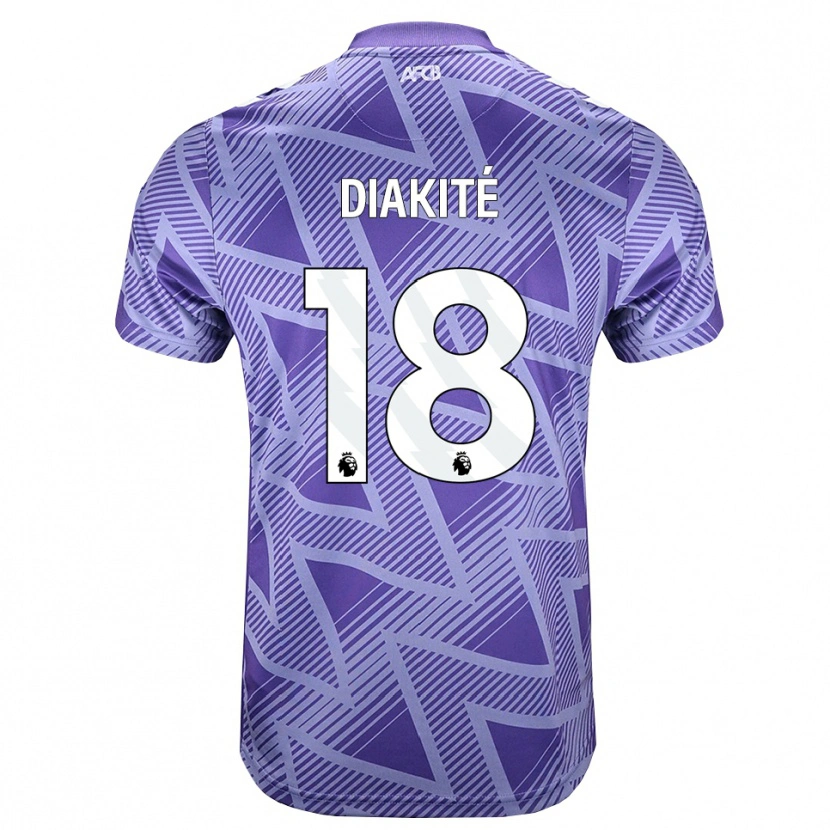 Danxen Mann Bafodé Diakité #18 Blek Fiolettrød Hvit Bortetrøye Drakt Trøye 2026/27 Skjorter T-Skjorte