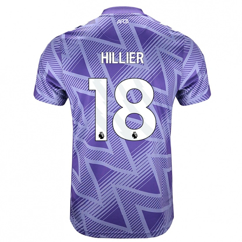 Danxen Mann Gemma Hillier #18 Blek Fiolettrød Hvit Bortetrøye Drakt Trøye 2026/27 Skjorter T-Skjorte