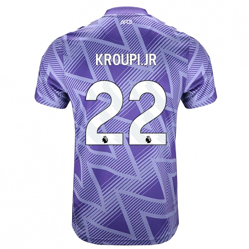 Danxen Mann Junior Kroupi #22 Blek Fiolettrød Hvit Bortetrøye Drakt Trøye 2026/27 Skjorter T-Skjorte