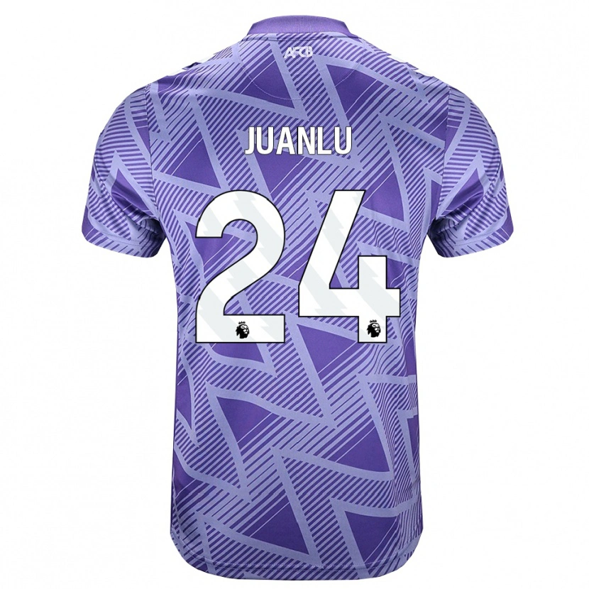 Danxen Mann Juanlu Sánchez #24 Blek Fiolettrød Hvit Bortetrøye Drakt Trøye 2026/27 Skjorter T-Skjorte
