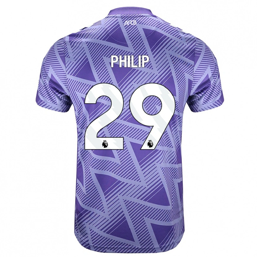 Danxen Mann Philip Billing #29 Blek Fiolettrød Hvit Bortetrøye Drakt Trøye 2026/27 Skjorter T-Skjorte