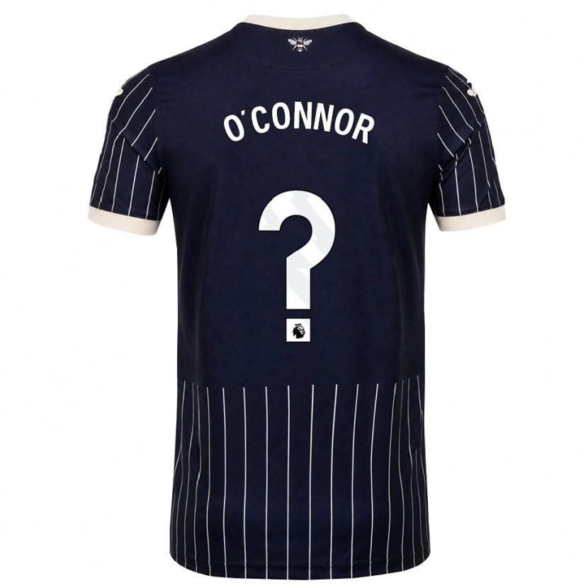 Danxen Mann Donal O'connor #0 Svart Hvit Bortetrøye Drakt Trøye 2026/27 Skjorter T-Skjorte
