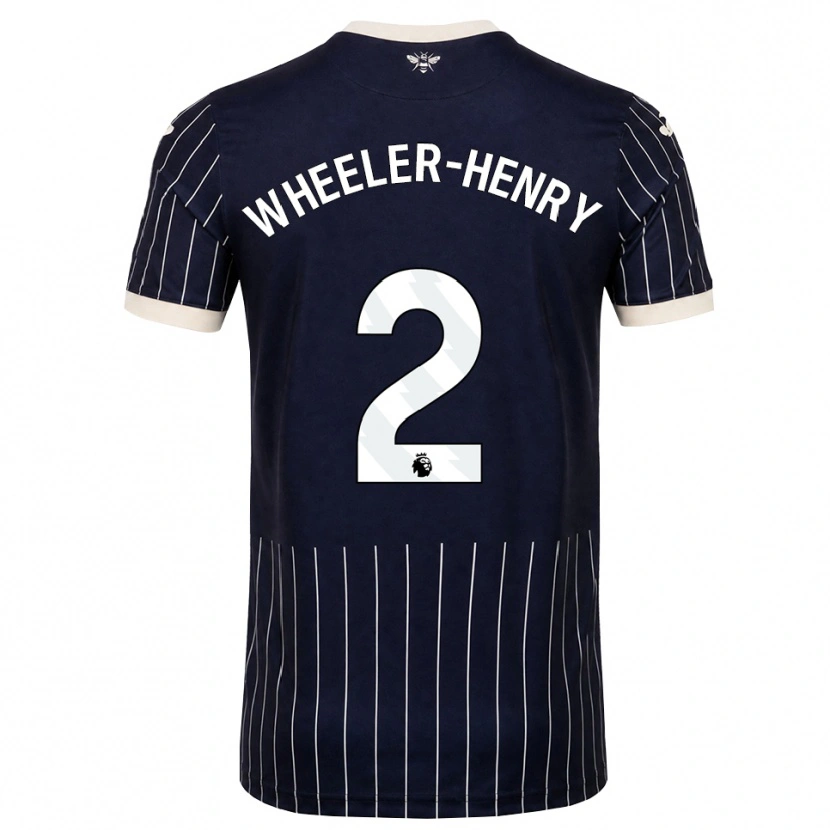 Danxen Mann Joseph Wheeler-Henry #2 Svart Hvit Bortetrøye Drakt Trøye 2026/27 Skjorter T-Skjorte