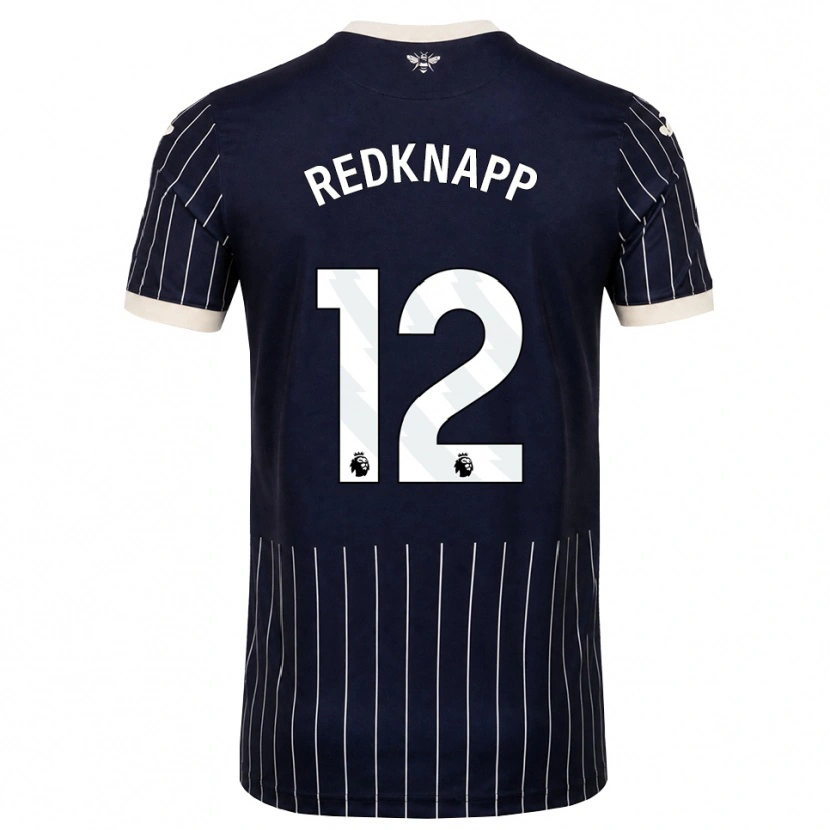 Danxen Mann Beau Redknapp #12 Svart Hvit Bortetrøye Drakt Trøye 2026/27 Skjorter T-Skjorte