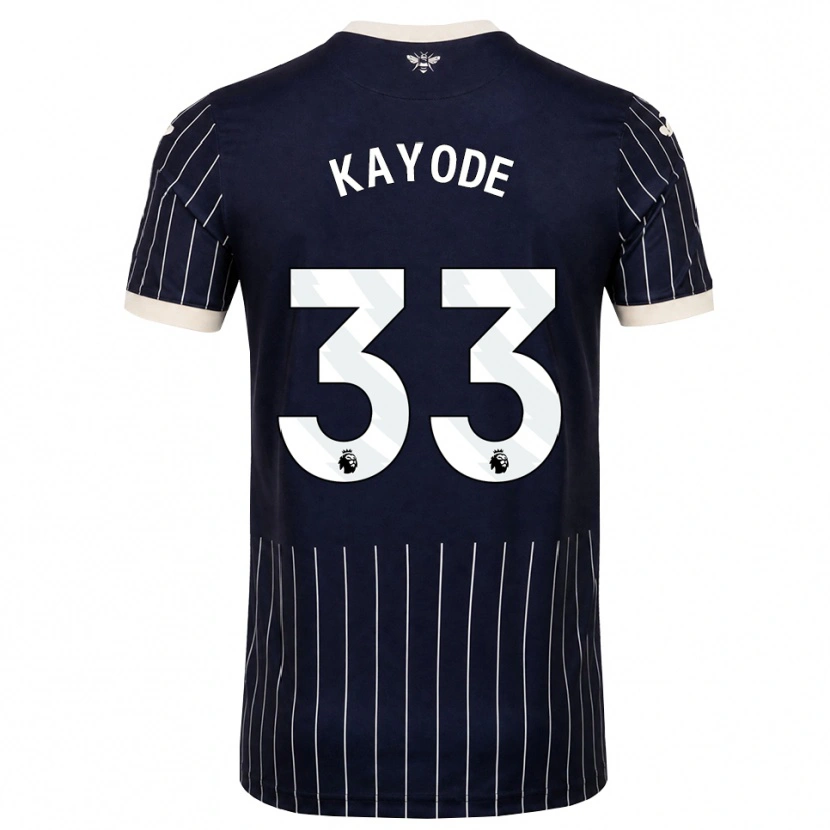 Danxen Mann Michael Kayode #33 Svart Hvit Bortetrøye Drakt Trøye 2026/27 Skjorter T-Skjorte