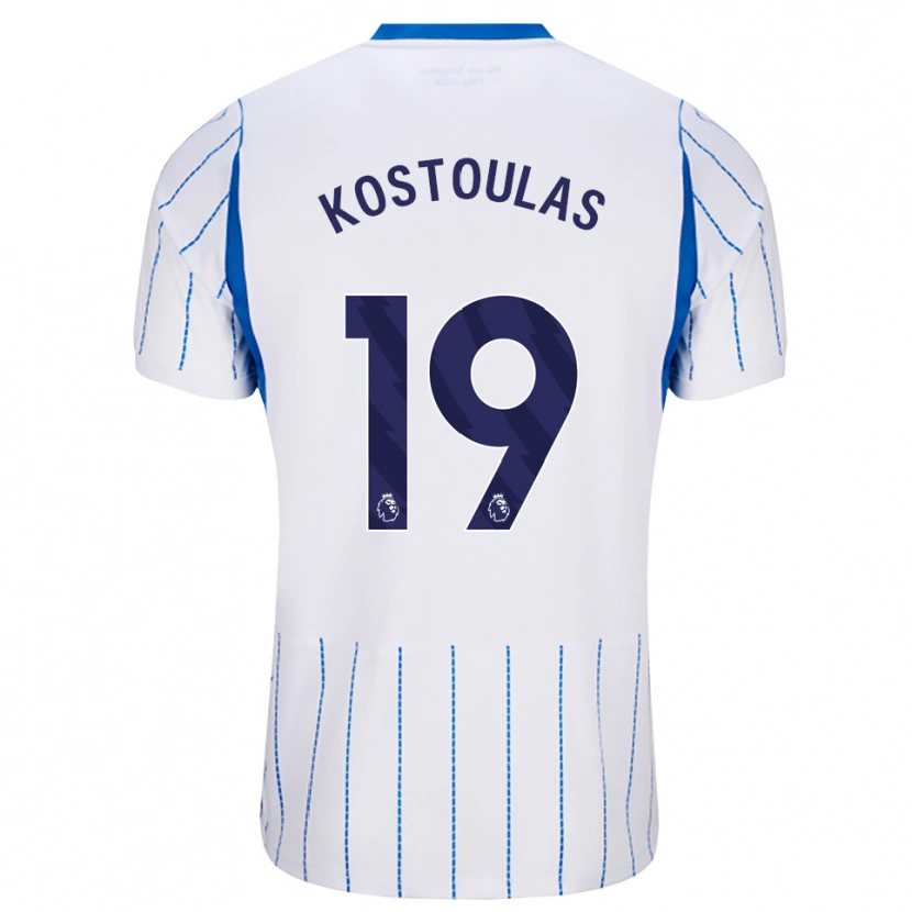 Danxen Mann Charalampos Kostoulas #19 Blå Dodger Hvit Bortetrøye Drakt Trøye 2026/27 Skjorter T-Skjorte