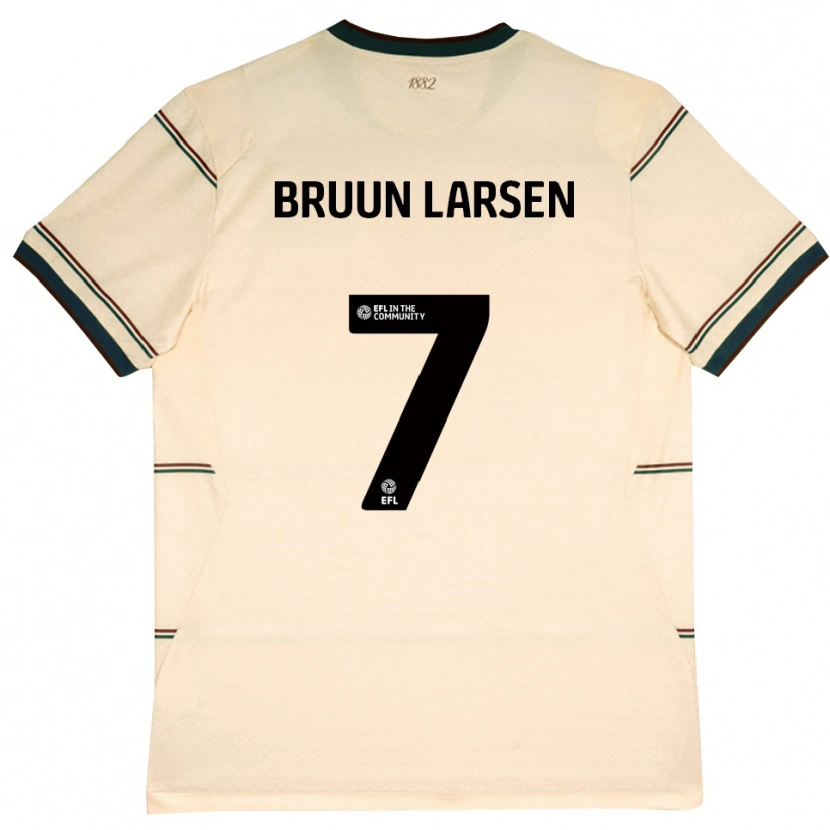 Danxen Mann Jacob Bruun Larsen #7 Beige Burgunder Bortetrøye Drakt Trøye 2026/27 Skjorter T-Skjorte