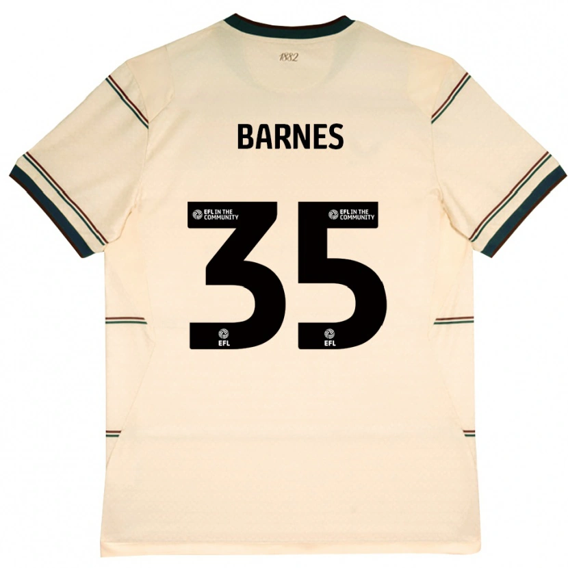 Danxen Mann Ashley Barnes #35 Beige Burgunder Bortetrøye Drakt Trøye 2026/27 Skjorter T-Skjorte