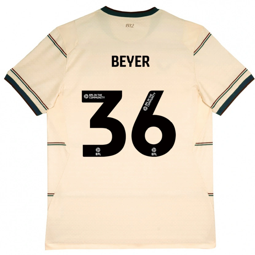 Danxen Mann Jordan Beyer #36 Beige Burgunder Bortetrøye Drakt Trøye 2026/27 Skjorter T-Skjorte