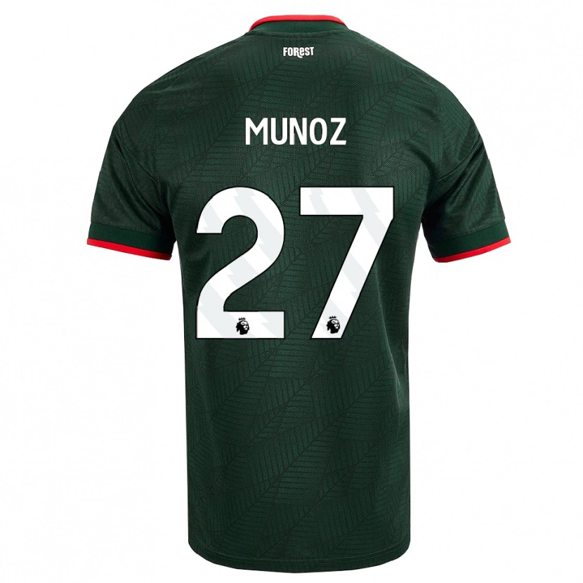 Danxen Mann Daniel Muñoz #27 Mørk Grønn Rød Bortetrøye Drakt Trøye 2026/27 Skjorter T-Skjorte