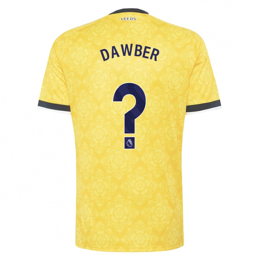 Danxen Mann Oscar Dawber #0 Gul Hvit Svart Bortetrøye Drakt Trøye 2026/27 Skjorter T-Skjorte