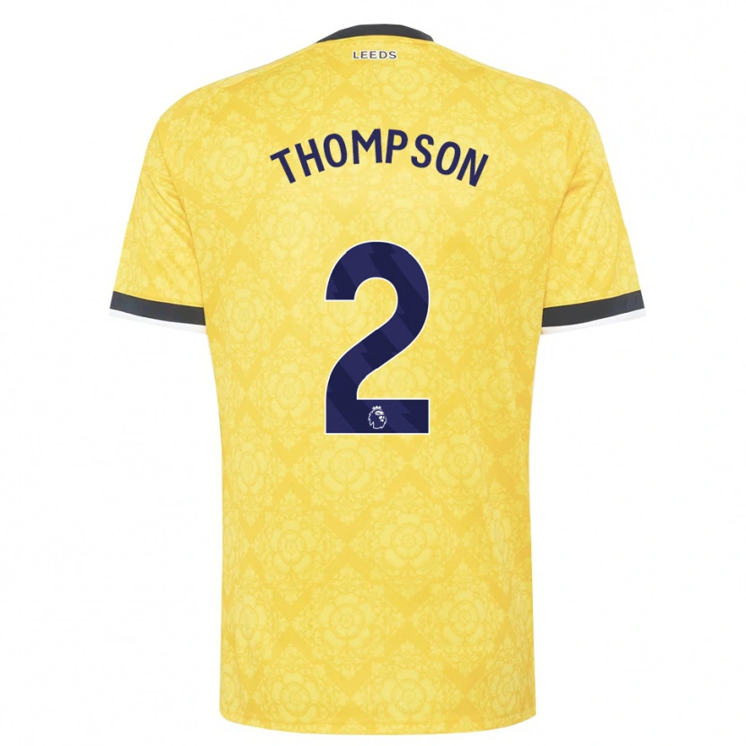 Danxen Mann Aiden Thompson #2 Gul Hvit Svart Bortetrøye Drakt Trøye 2026/27 Skjorter T-Skjorte