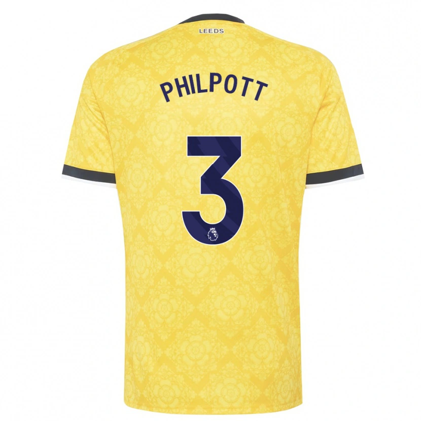 Danxen Mann Louie Philpott #3 Gul Hvit Svart Bortetrøye Drakt Trøye 2026/27 Skjorter T-Skjorte