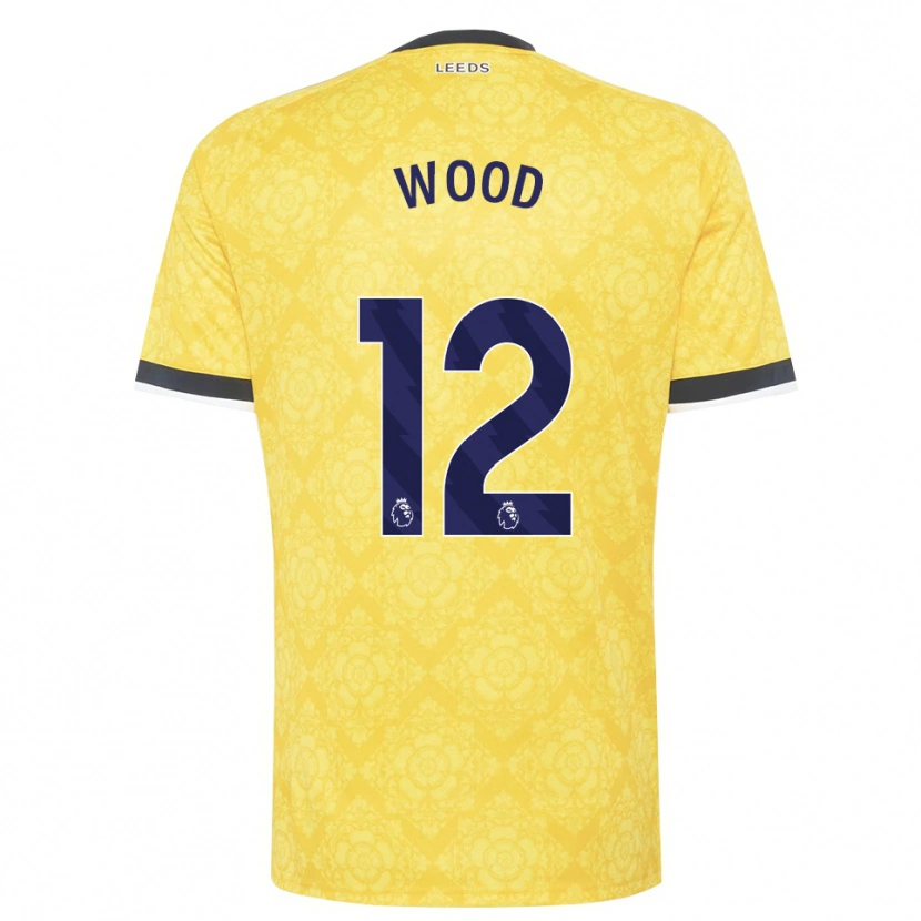 Danxen Mann Oliver Wood #12 Gul Hvit Svart Bortetrøye Drakt Trøye 2026/27 Skjorter T-Skjorte