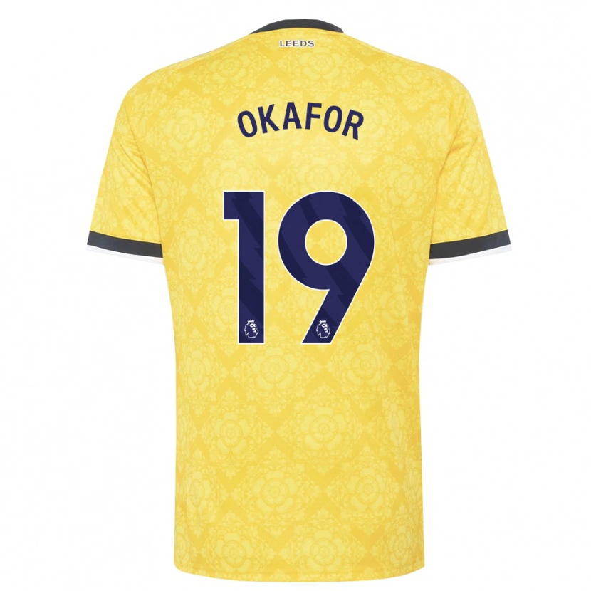 Danxen Mann Noah Okafor #19 Gul Hvit Svart Bortetrøye Drakt Trøye 2026/27 Skjorter T-Skjorte