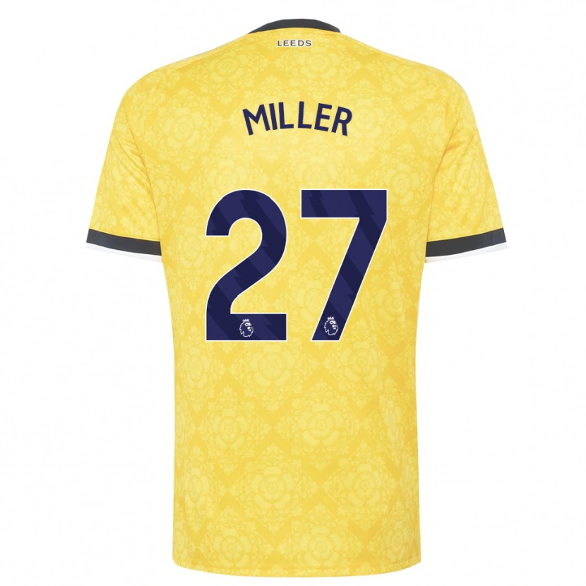 Danxen Mann Amari Miller #27 Gul Hvit Svart Bortetrøye Drakt Trøye 2026/27 Skjorter T-Skjorte