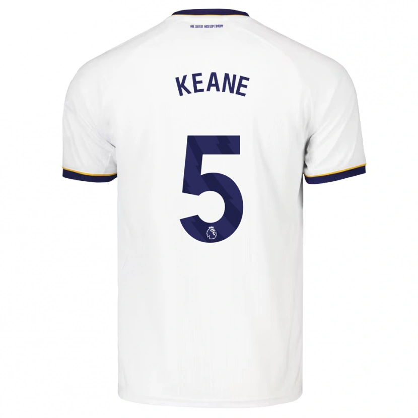 Danxen Mann Michael Keane #5 Midnattblå Hvit Gul Bortetrøye Drakt Trøye 2026/27 Skjorter T-Skjorte