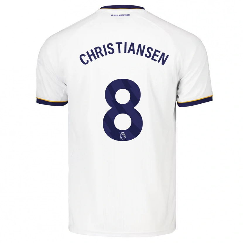 Danxen Mann Izzy Christiansen #8 Midnattblå Hvit Gul Bortetrøye Drakt Trøye 2026/27 Skjorter T-Skjorte