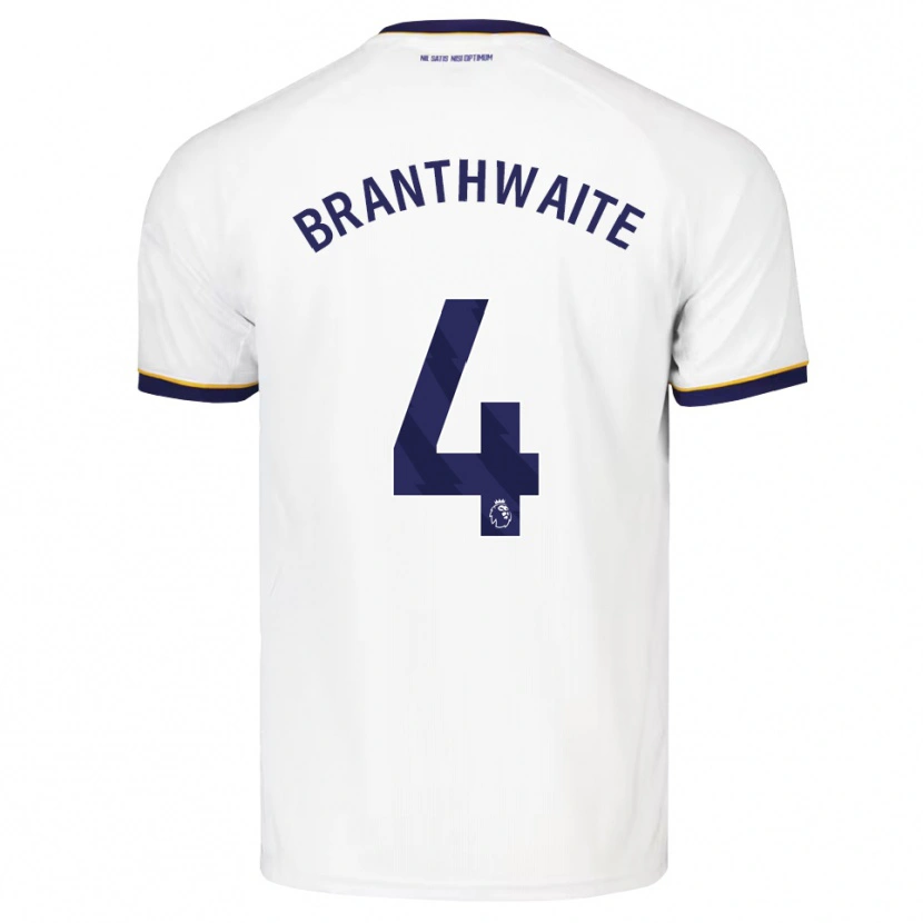 Danxen Mann Jarrad Branthwaite #4 Midnattblå Hvit Gul Bortetrøye Drakt Trøye 2026/27 Skjorter T-Skjorte