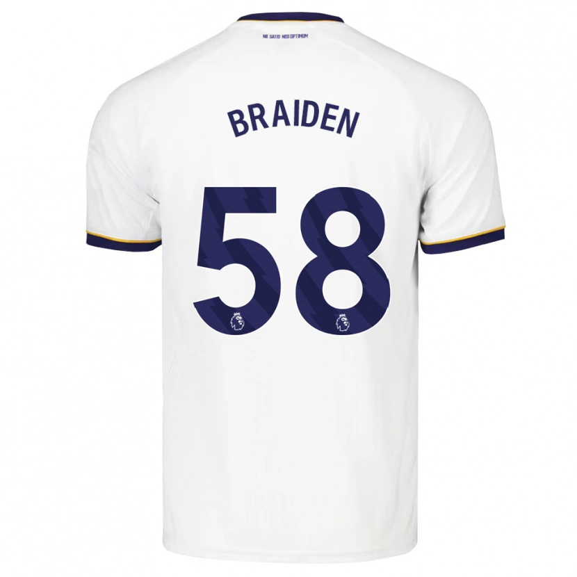 Danxen Mann Braiden Graham #58 Midnattblå Hvit Gul Bortetrøye Drakt Trøye 2026/27 Skjorter T-Skjorte