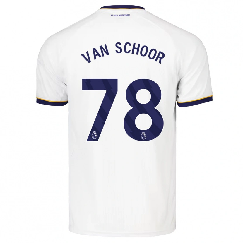 Danxen Mann Joshua Van Schoor #78 Midnattblå Hvit Gul Bortetrøye Drakt Trøye 2026/27 Skjorter T-Skjorte