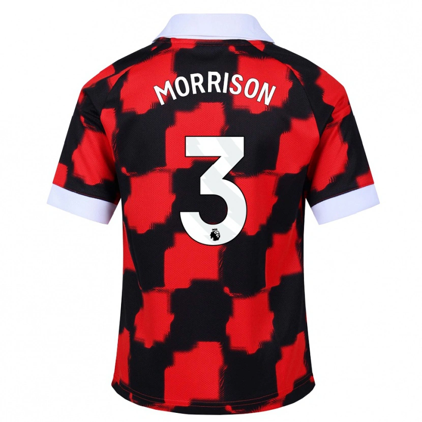 Danxen Mann Kymarley Morrison #3 Rød Hvit Svart Bortetrøye Drakt Trøye 2026/27 Skjorter T-Skjorte
