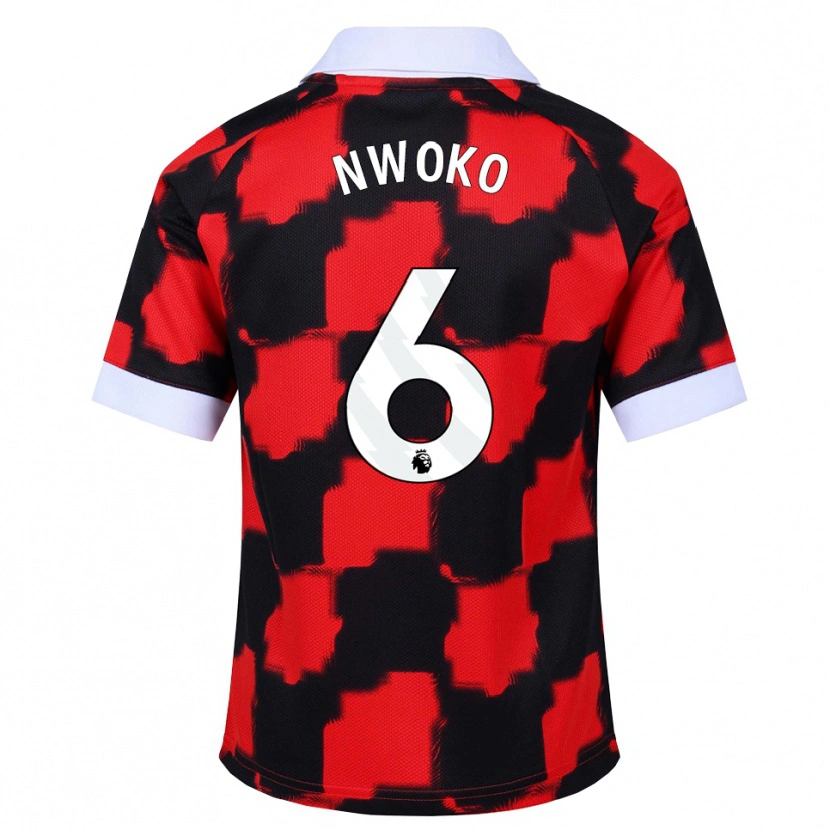 Danxen Mann Chibuzo Nwoko #6 Rød Hvit Svart Bortetrøye Drakt Trøye 2026/27 Skjorter T-Skjorte