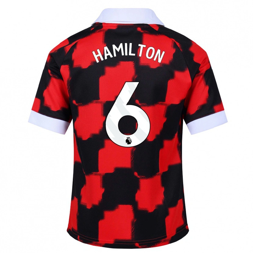 Danxen Mann Leo Hamilton #6 Rød Hvit Svart Bortetrøye Drakt Trøye 2026/27 Skjorter T-Skjorte