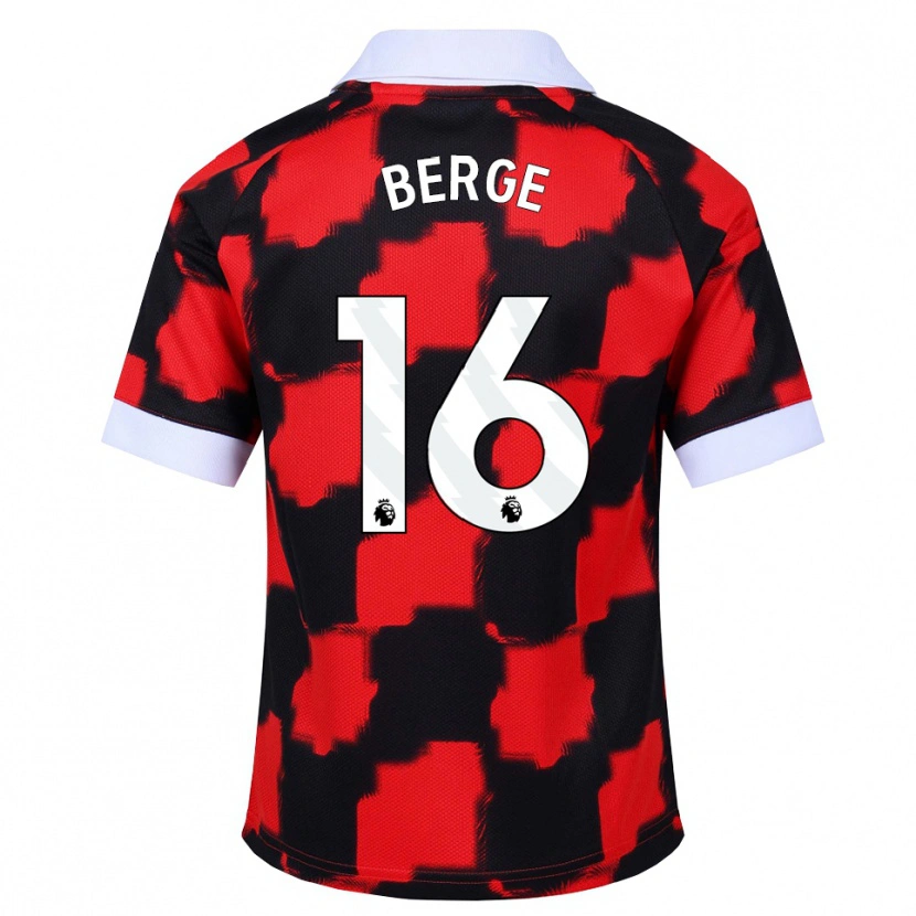 Danxen Mann Sander Berge #16 Rød Hvit Svart Bortetrøye Drakt Trøye 2026/27 Skjorter T-Skjorte