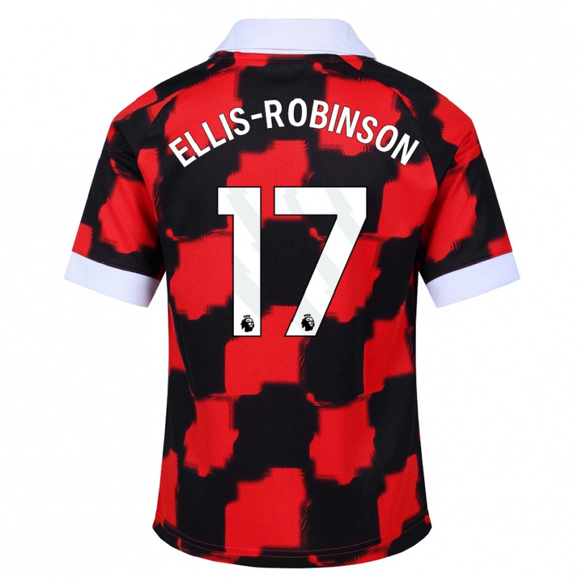 Danxen Mann Eddie Ellis-Robinson #17 Rød Hvit Svart Bortetrøye Drakt Trøye 2026/27 Skjorter T-Skjorte